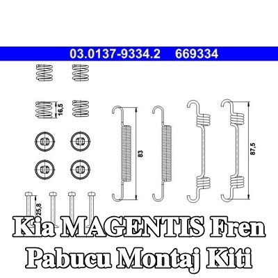 ATE Fren pabucu montaj kiti — Kia Magentis
