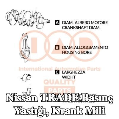 IAP QUALITY PARTS Basınç Yastığı, krank mili — 2000 Nissan Trade