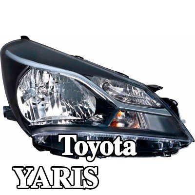 HELLA المصباح الأيمن, H4, W21/5W, WY21W, مع محرك لتسوية المصابيح الأمامية — Toyota Yaris