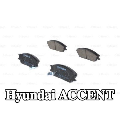 BOSCH مجموعة وسادات الفرامل 16mm, مع دليل التركيب — 2000 Hyundai Accent