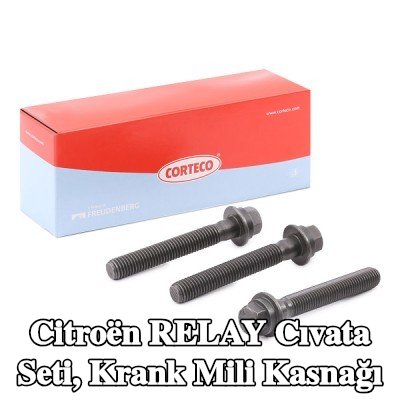 CORTECO Cıvata seti, krank mili kasnağı — Citroën Relay