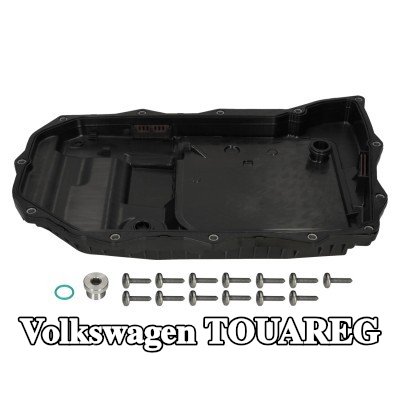 FEBI BILSTEIN Automatic transmission oil pan Oil sump with permanently integrated filter element, مع حشية/مانع تسرب, مع سدادة تصريف الزيت, مع مسامير/براغي — Volkswagen Touareg