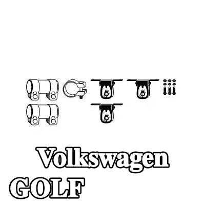 VEGAZ طقم تركيب العادم — 2002 Volkswagen Golf