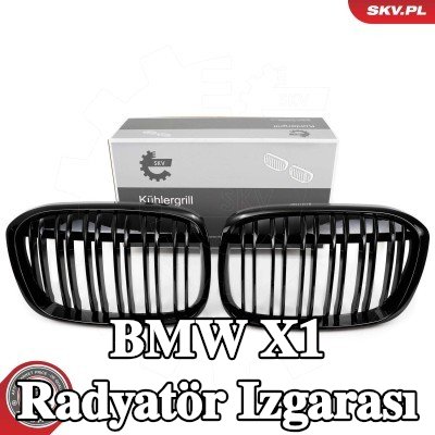 ESEN SKV Her İki Taraf Radyatör Izgarası, Parlak, siyah — BMW X1