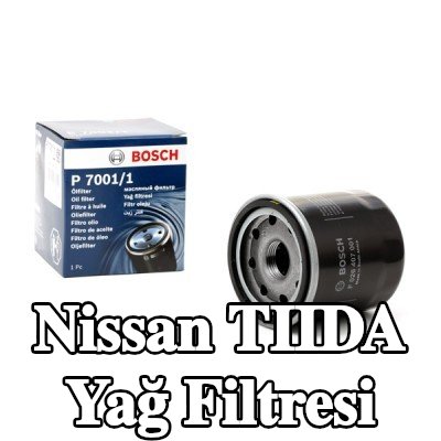 BOSCH Tek çek valflı yağ filtresi — 2004 Nissan Tiida