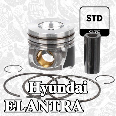 ET ENGINETEAM مكبس مزود بحلقات مكبس — 2002 Hyundai Elantra