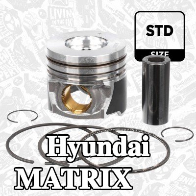 ET ENGINETEAM مكبس مزود بحلقات مكبس — 2002 Hyundai Matrix