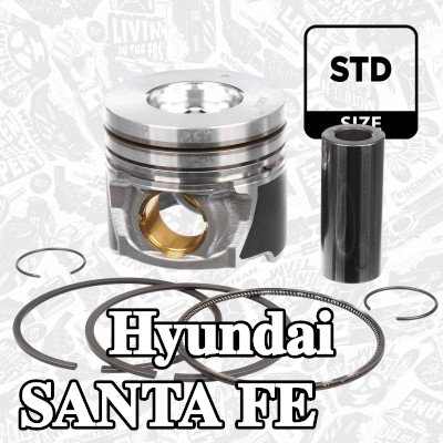 ET ENGINETEAM مكبس مزود بحلقات مكبس — 2002 Hyundai Santa Fe