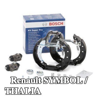 BOSCH مجموعة فرامل أسطوانية مع الملحقات, مع أسطوانة فرامل العجلة — 2012 Renault Symbol / Thalia