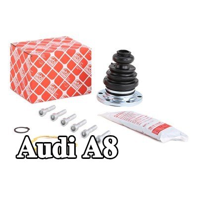 FEBI BILSTEIN طقم غطاء مفصل CV, عمود الدفع المطاطي, مع شحم — 2000 Audi A8