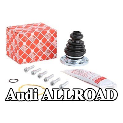 FEBI BILSTEIN طقم غطاء مفصل CV, عمود الدفع المطاطي, مع شحم — Audi Allroad