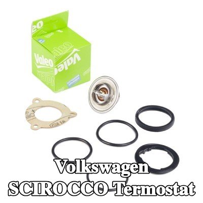 VALEO Termostat 88°C, conta/sızdırmazlık elemanları ile — Volkswagen Scirocco