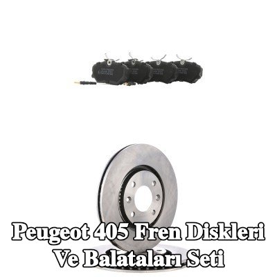 RIDEX Fren diskleri ve balataları seti Ön Aks, Dıştan Havalandırmalı — Peugeot 405