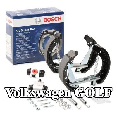 BOSCH مجموعة فرامل أسطوانية مع الملحقات, مع أسطوانة فرامل العجلة — 1997 Volkswagen Golf