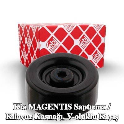 FEBI BILSTEIN Saptırma / kılavuz kasnağı, V-ribbed belt Outer Diameter: 70mm, vida ile — Kia Magentis