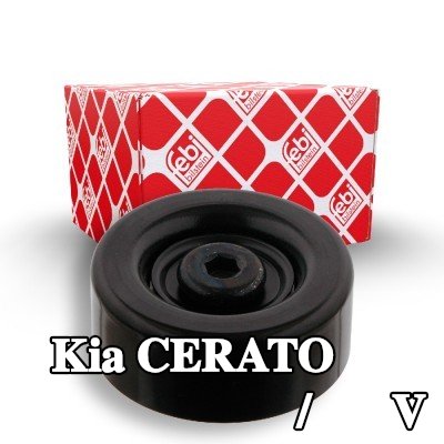 FEBI BILSTEIN بكرة الانحراف/التوجيه, V-ribbed belt Outer Diameter: 70mm, مع برغي — 2004 Kia Cerato