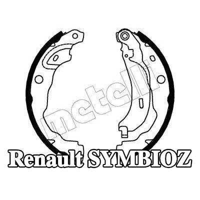 METELLI مجموعة أحذية الفرامل — Renault Symbioz