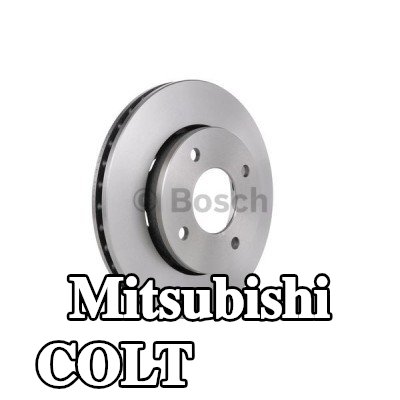 BOSCH القطر الخارجي لقرص المكابح: 256mm, مُهوى, مشحم — Mitsubishi Colt