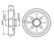 BOSCH Arka aks fren kampanası, 247mm, ABS sensör halkalı, tekerlek yatağı ile — 2002 Peugeot 206 (1)
