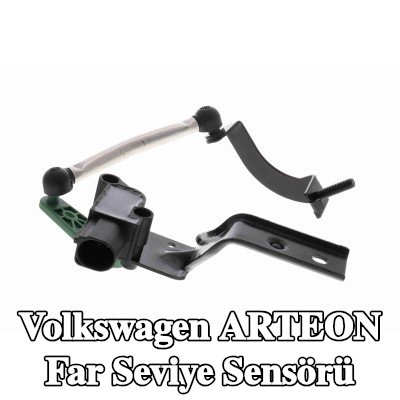 VEMO Far seviye sensörü Ön Aks Sağ, bağlantı çubuğu ile, tutma çerçeveli — Volkswagen Arteon