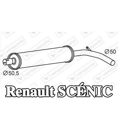 VEGAZ كاتم الصوت الأوسط — Renault Scénic