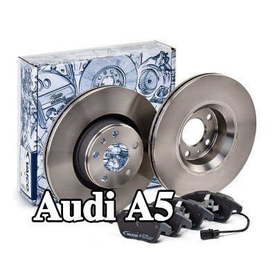 VAICO مجموعة أقراص الفرامل والوسادات للمحور الأمامي, مُهوى, مع وسادات المكابح — 2012 Audi A5