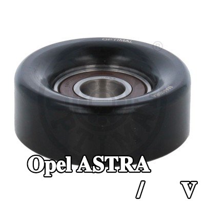 OPTIMAL بكرة الانحراف/التوجيه, V-ribbed belt Outer Diameter: 70mm, بدون حامل — 2020 Opel Astra