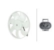 HELLA Fan, radyatör 316mm, radyatör fanı kapağı olmadan, direnç olmadan — Citroën C1 (1)