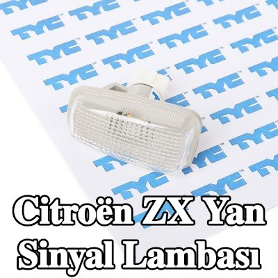 TYC Yan sinyal lambası her iki taraf, yan montaj, beyaz, ampul tutuculu — 1997 Citroën Zx