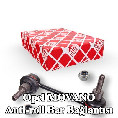 FEBI BILSTEIN Stabilizatör kolu OE Turbo YENİ, Sol Ön Aks, 127mm, Çelik — Opel Movano