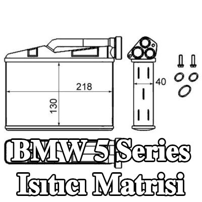 MAHLE Aksesuarları dahil ısıtıcı matrisi, cıvata/vida ile, conta halkası ile — 2000 BMW 5 Series