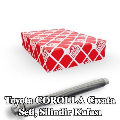 FEBI BILSTEIN Cıvata Kiti, silindir kafası 136mm — 2002 Toyota Corolla