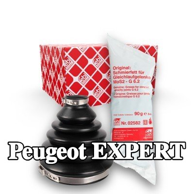 FEBI BILSTEIN طقم غطاء مفصل CV, عمود الإدارة المحور الأمامي الأيسر, جانب العجلة, البلاستيك الحراري — 2012 Peugeot Expert