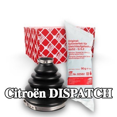 FEBI BILSTEIN طقم غطاء مفصل CV, عمود الإدارة المحور الأمامي الأيسر, جانب العجلة, البلاستيك الحراري — 2012 Citroën Dispatch