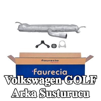 HELLA Arka susturucu Arka, montaj parçaları ile — 2012 Volkswagen Golf