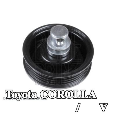 BLUE PRINT بكرة الانحراف/التوجيه, V-ribbed belt Outer Diameter: 75, 0mm, مع برغي — 2001 Toyota Corolla