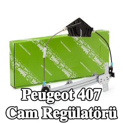 VALEO Sağ arka cam regülatörü, Elektrikli, elektrik motoru olmadan — Peugeot 407