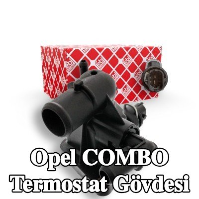 FEBI BILSTEIN Conta/sızdırmazlık elemanı ile termostat muhafazası, Sıcaklık Anahtarı ile — Opel Combo