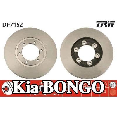 TRW القطر الخارجي لقرص المكابح: 261mm, مُهوى, مطلي — Kia Bongo