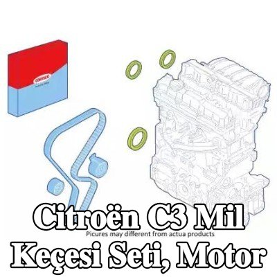 CORTECO Mil Conta Seti, motor kasnağı tarafı — Citroën C3