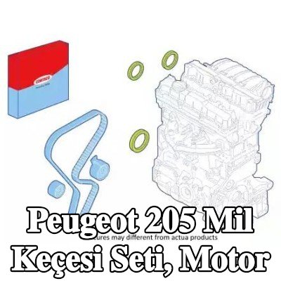 CORTECO Mil Conta Seti, motor kasnağı tarafı — Peugeot 205