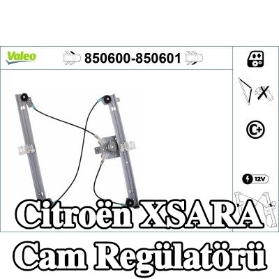 VALEO Sol ön cam regülatörü, Elektrikli, elektrik motoru olmadan — 2002 Citroën Xsara
