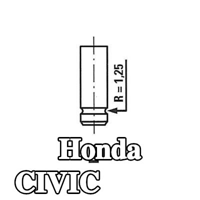 FRECCIA صمام العادم ساق الصمام المطلي بالنيتريد — 1994 Honda Civic