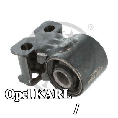 OPTIMAL جلبة الذراع الخلفي / ذراع التعليق المحور الأمامي, السفلي, الخلفي, كلا الجانبين, مع حامل — Opel Karl