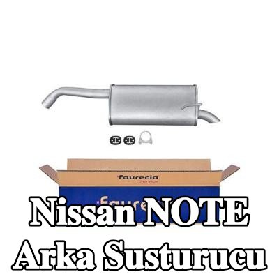HELLA Arka susturucu Arka, montaj parçaları ile — 2012 Nissan Note