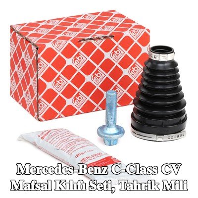 FEBI BILSTEIN CV kılıf kiti, tahrik mili Ön Aks, Termoplast — Mercedes-Benz C-Class