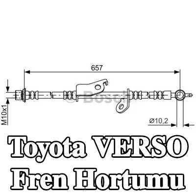 BOSCH Fren hortumu 657mm — Toyota Verso