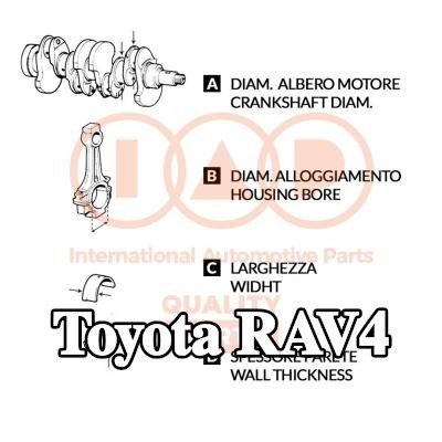 IAP QUALITY PARTS مجموعة محامل العمود المرفقي — Toyota Rav4