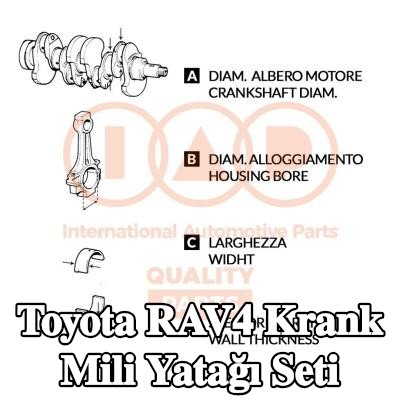 IAP QUALITY PARTS Krank mili yatağı seti — Toyota Rav4