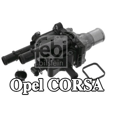 FEBI BILSTEIN غلاف الثرموستات مع الحشية/المانع للتسرب, مع مفتاح درجة الحرارة — Opel Corsa